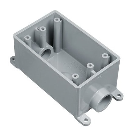 Abb Electrical Box, 18 cu in, FSC Box Type, 1 Gang, PVC E981DFN-CTN